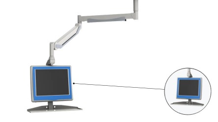 Connection piece for keyboard and monitor