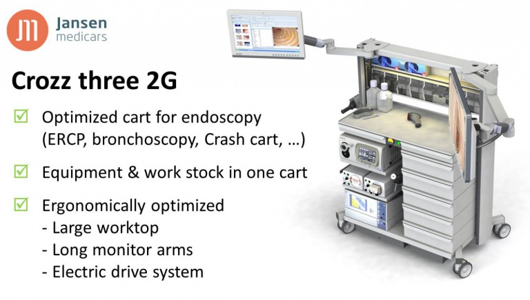 Crozz three 2G Endoscopy equipment cart