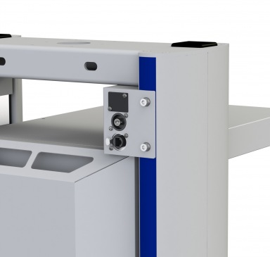 Cart with 3-way patch panel